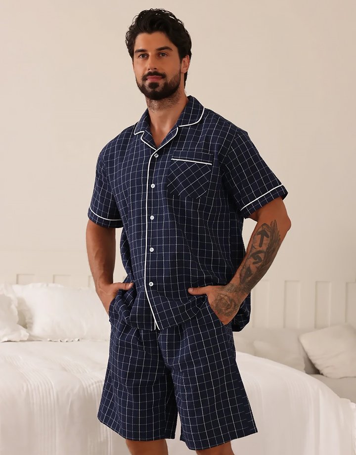 Men's Spring & Summer Striped Home Pajamas